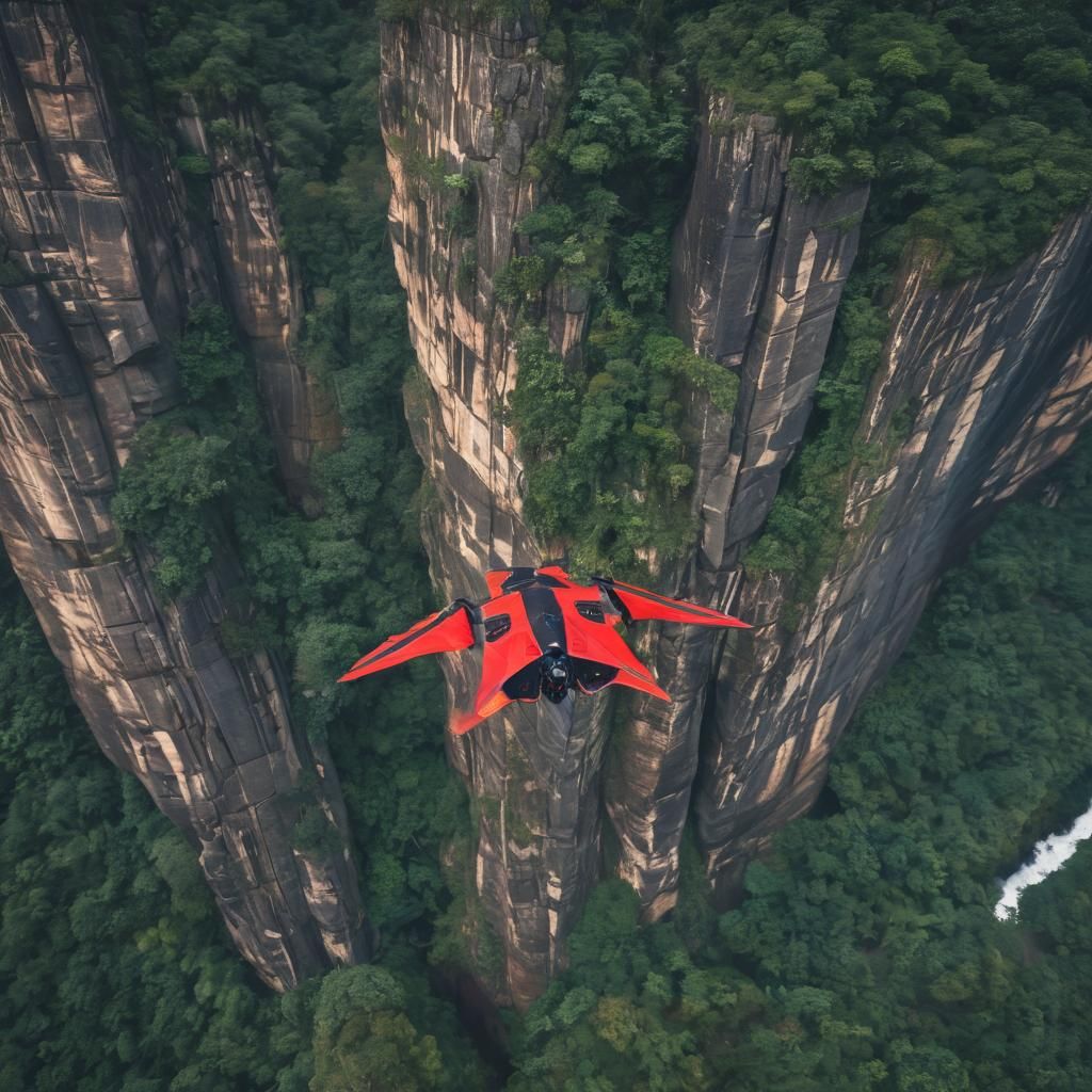 Wingsuit Flight Over Sumidero Canyon Maya Temples