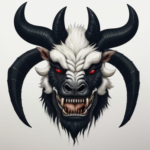 The Chinese monster Aoyin resembles an ox with four big blac...