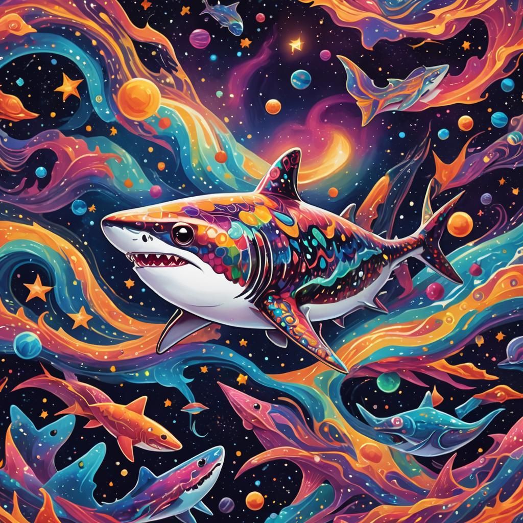 Baby Shark's Cosmic Astral Adventure in Space