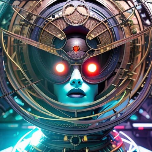 Retrofuturistic Dystopian Metropolis: A Sci-Fi Storybook Ill...