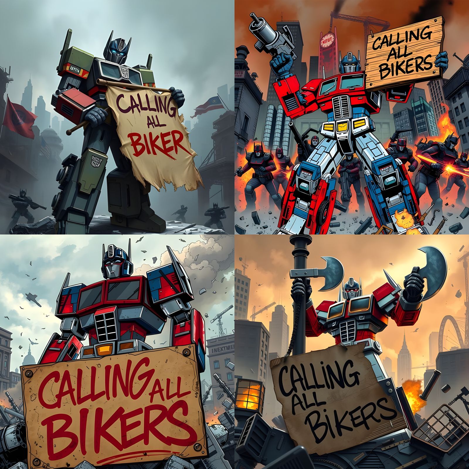 Autobot Leader Optimus Prime Battles Fascist Forces in Epic ...