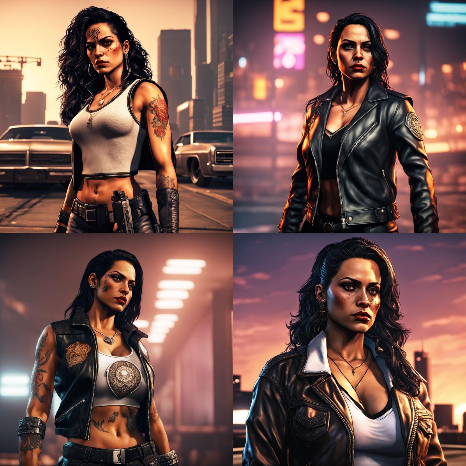 Thunder Rosa as GTA Character: Hyperrealistic Render