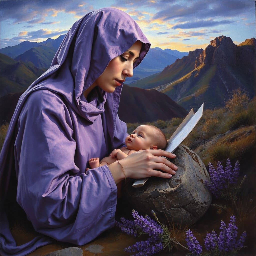 Born in Purple: An Oil Painting of Royalty