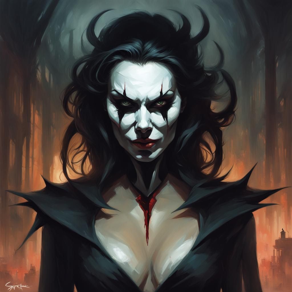 Sinister Fantasy Woman in Gothic Style