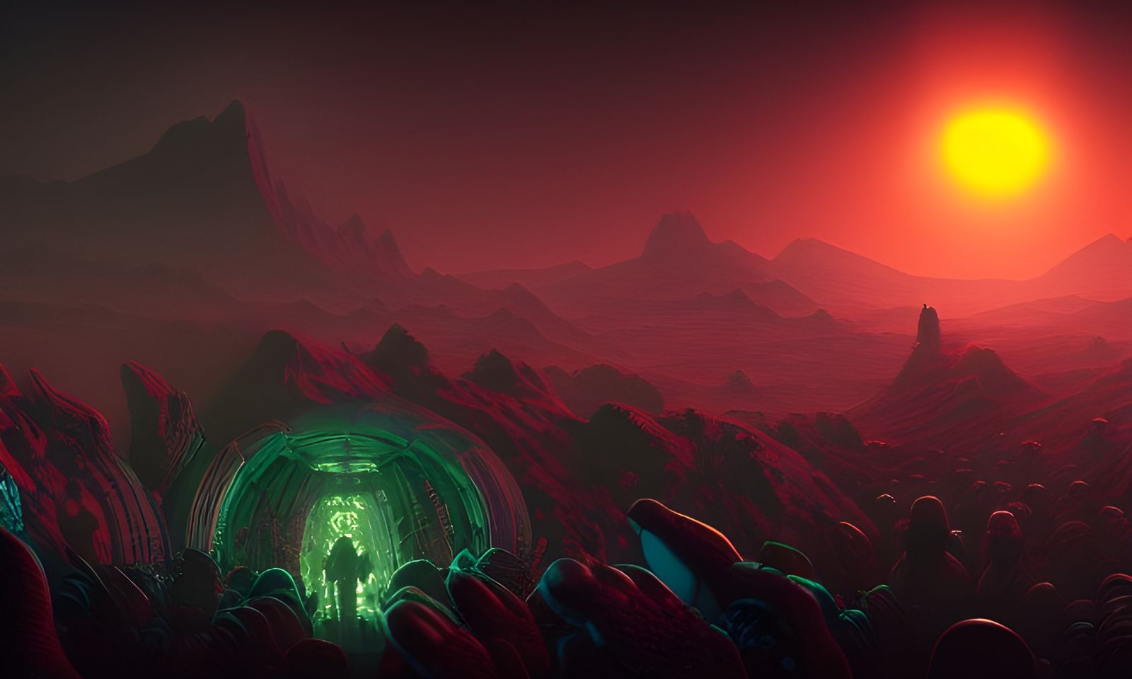 All Your Base: Volumetric Lighting Poster Art