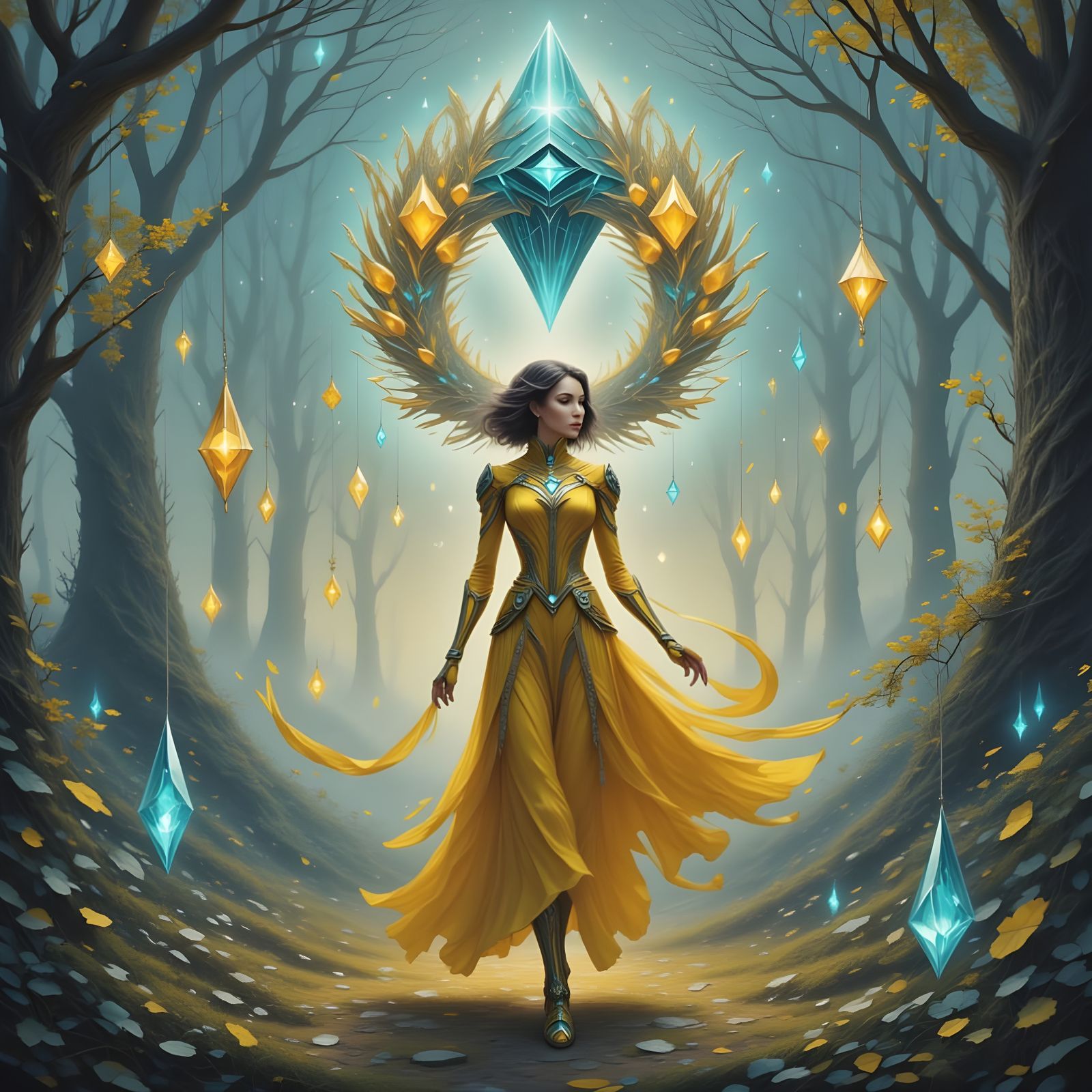 A captivating sci-fi scene featuring Doctor Iq Telex, a woma...