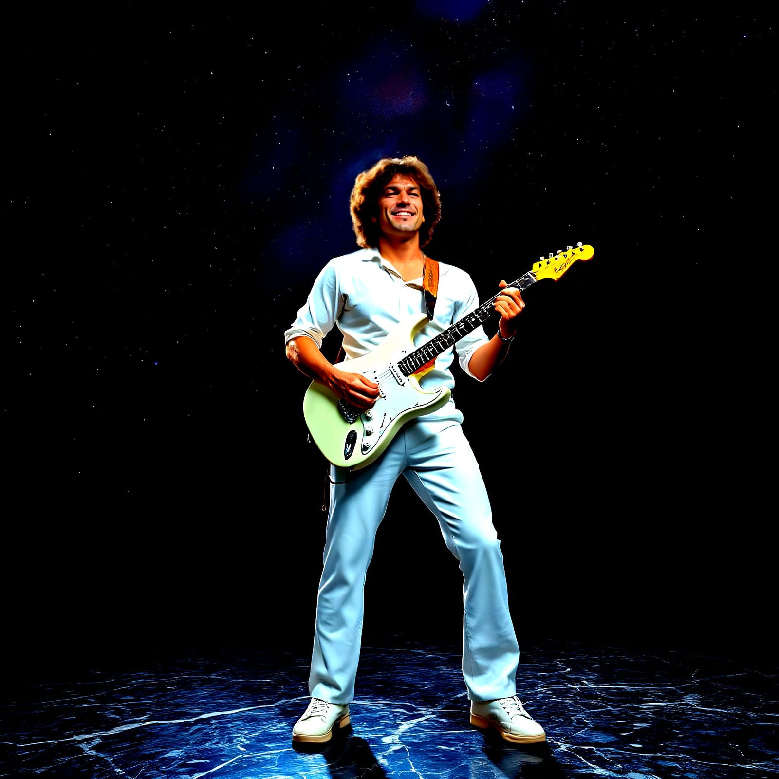 Edward Van Halen Performing on Star Stage