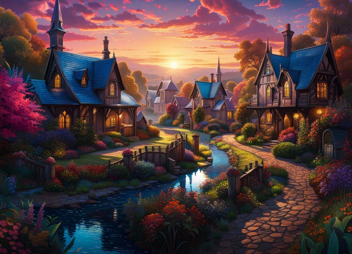 Victorian countryside village