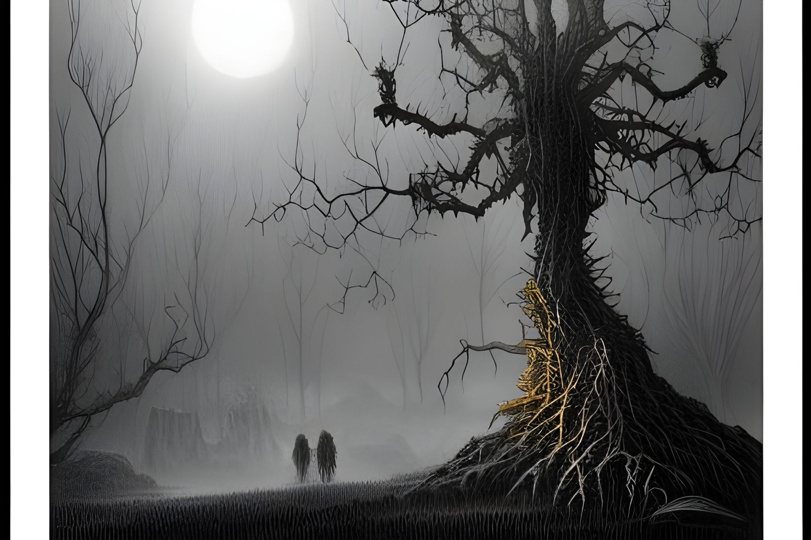 Nightmarish Illustrations of The Black Hills Forest, Burkittsville, Maryland