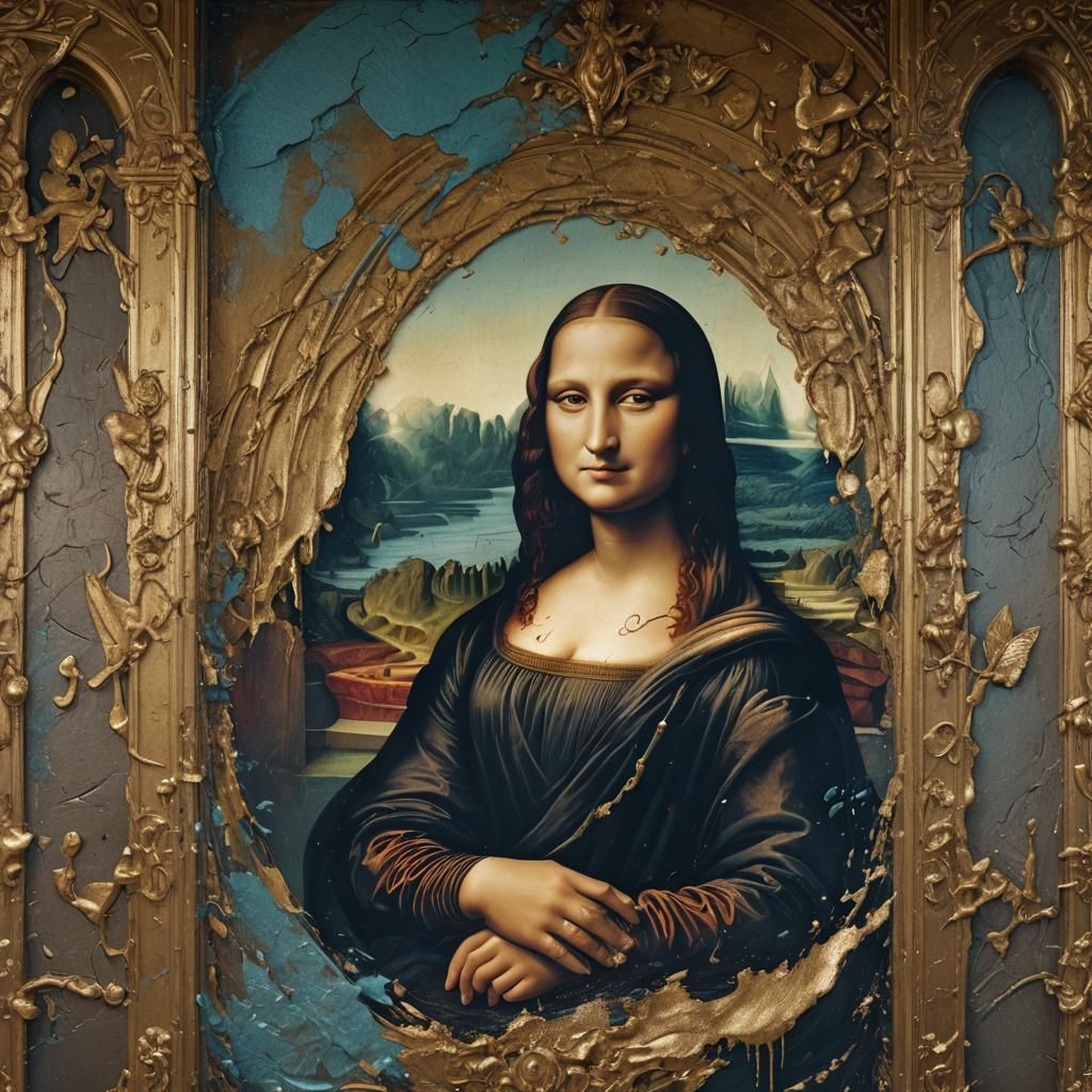 Detailed Matte Painting of the Mona Lisa