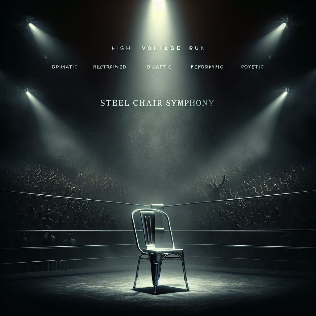 Steel Chair Symphony: Minimalist Industrial Matte Painting