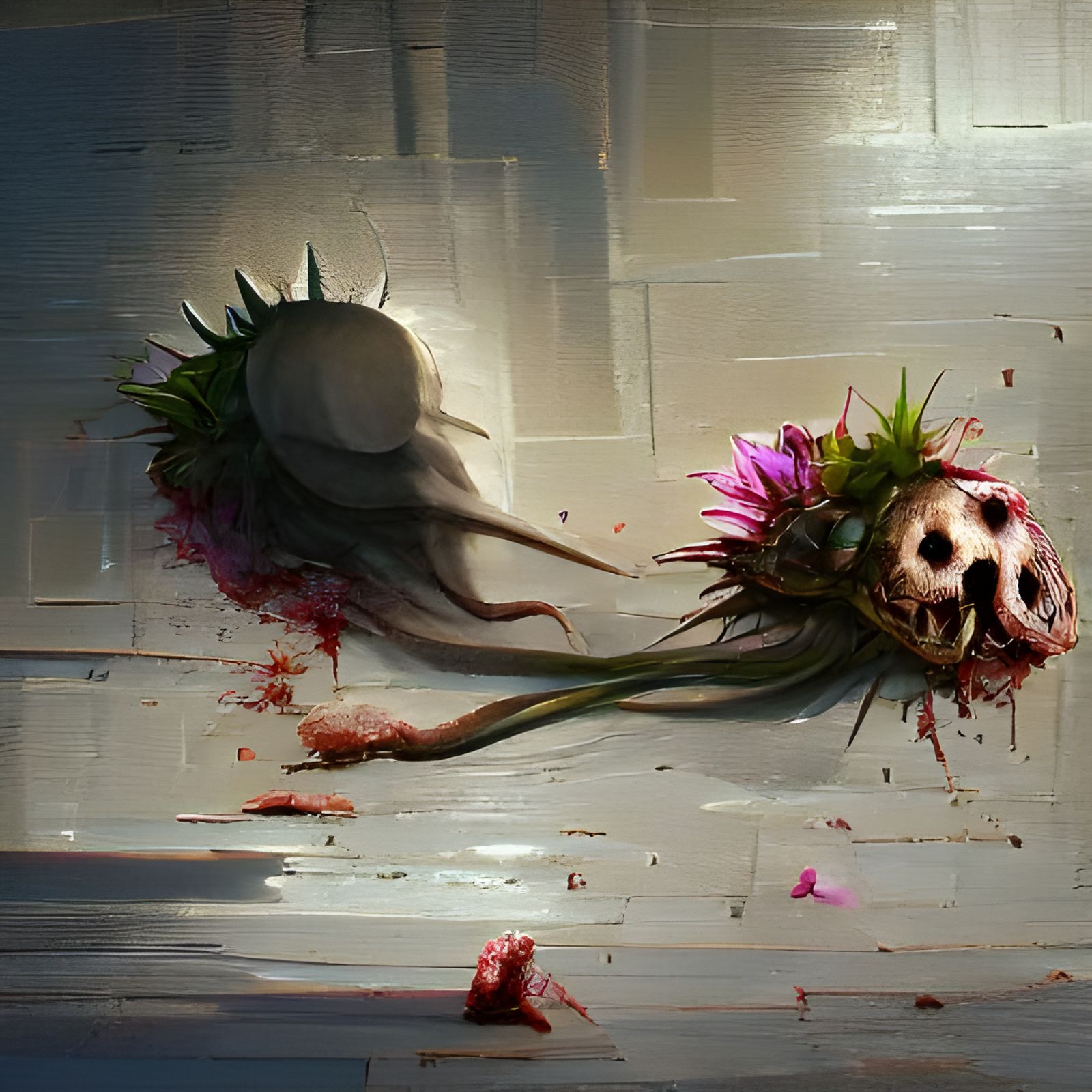 Sinister Decapitated Blooming Flower Head
