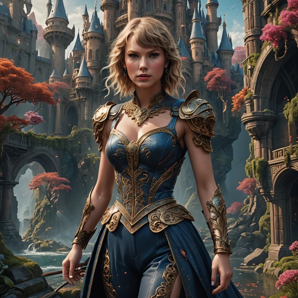 Muscular Taylor Swift: Detailed Fantasy Art