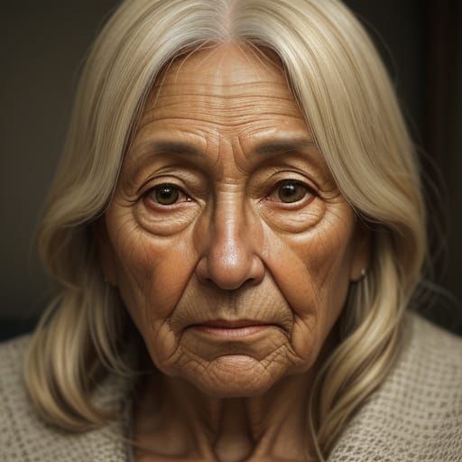 Portrait of a Kind Face in Warm, Golden Light