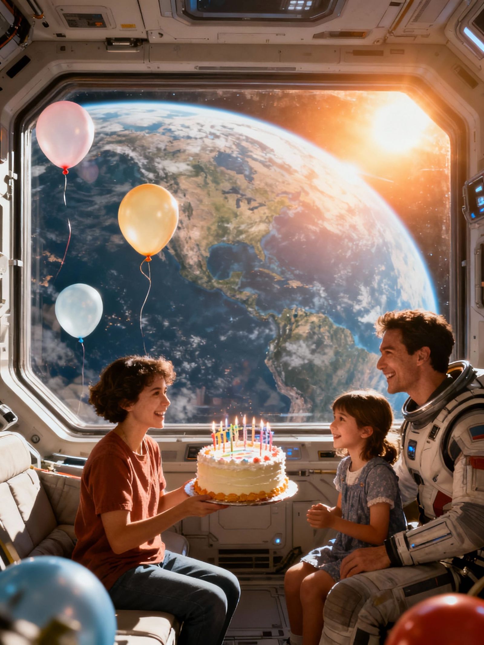 Zero Gravity Birthday Party Aboard Space Habitat