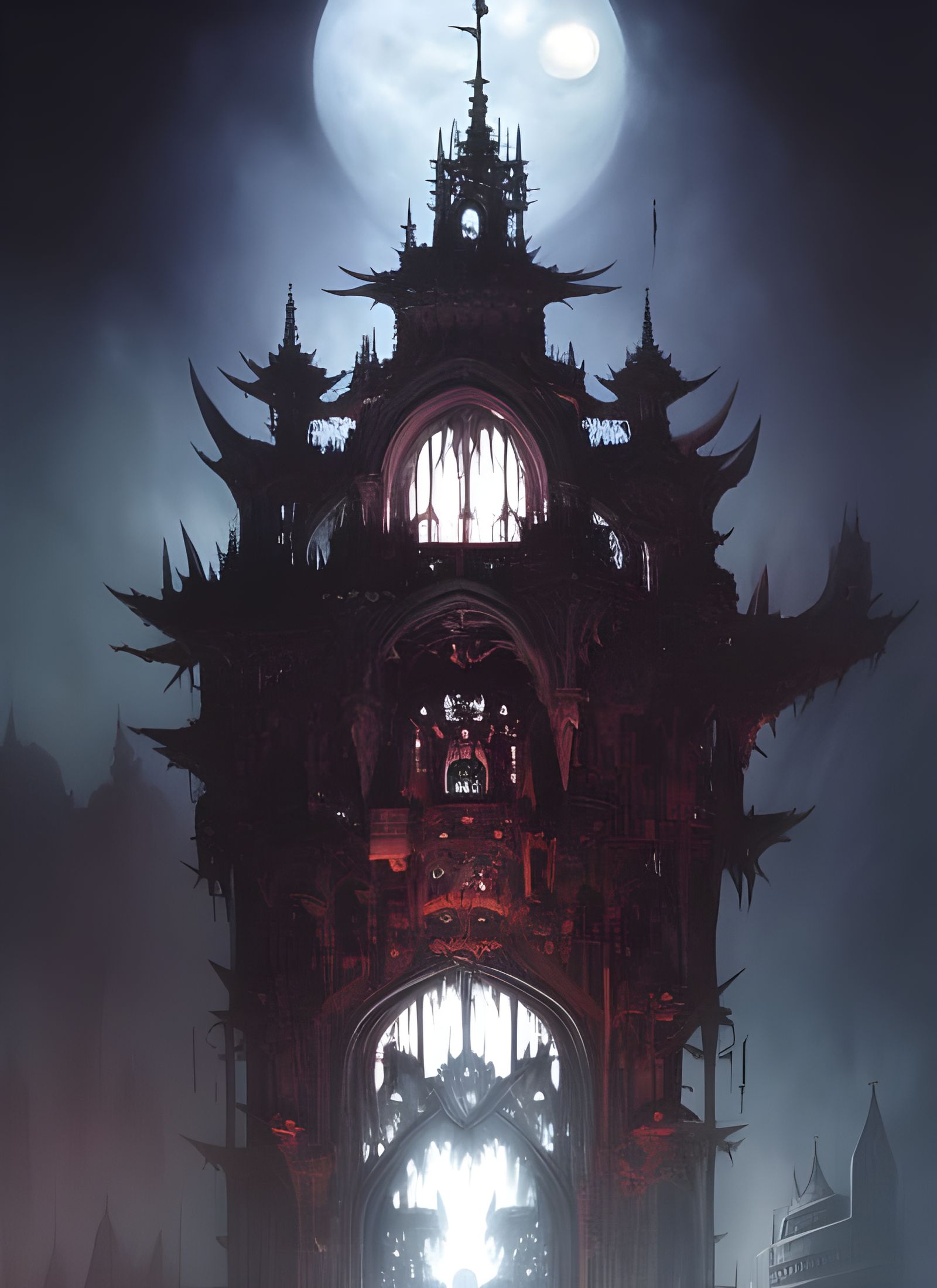 Cute Chibi Biomechanical Creature in Watercolor Style