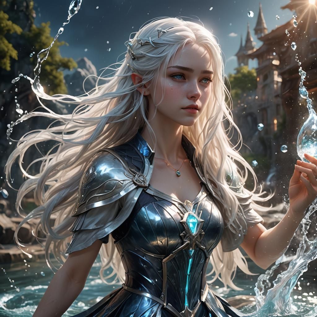 Girl with Water Powers: Fantasy Concept Art