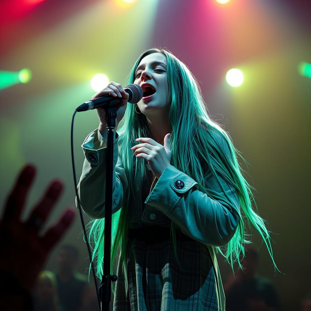 Singer Performing Live in Concert