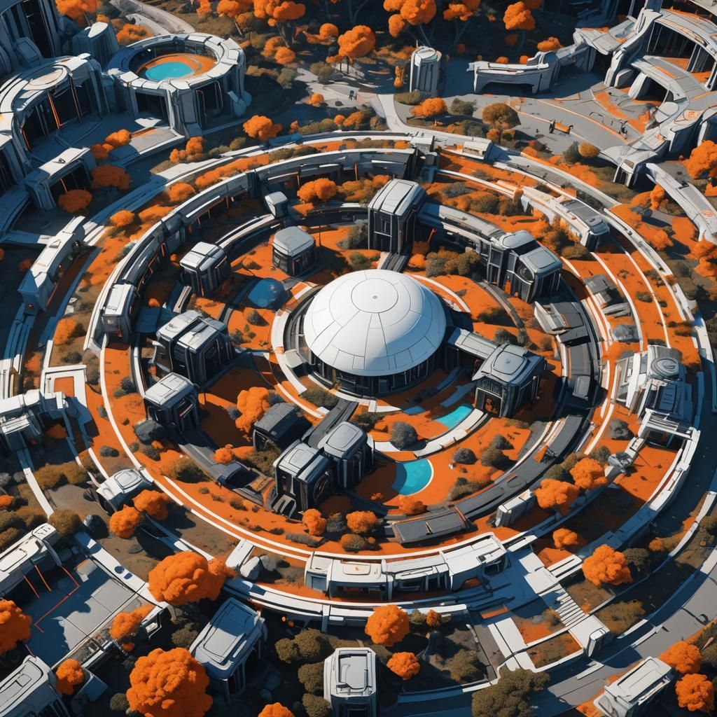 White Circle at a Fantastical Zoo Combat School