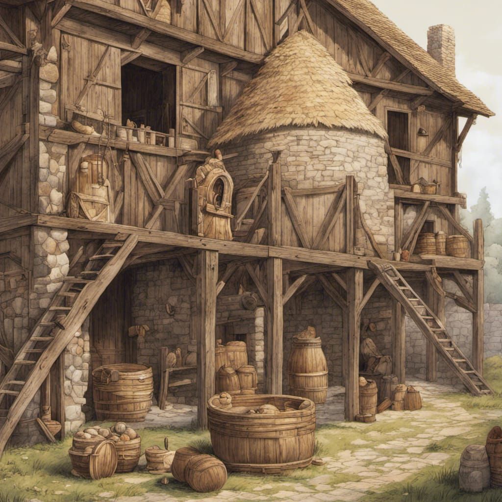 Medieval American Granary Exterior