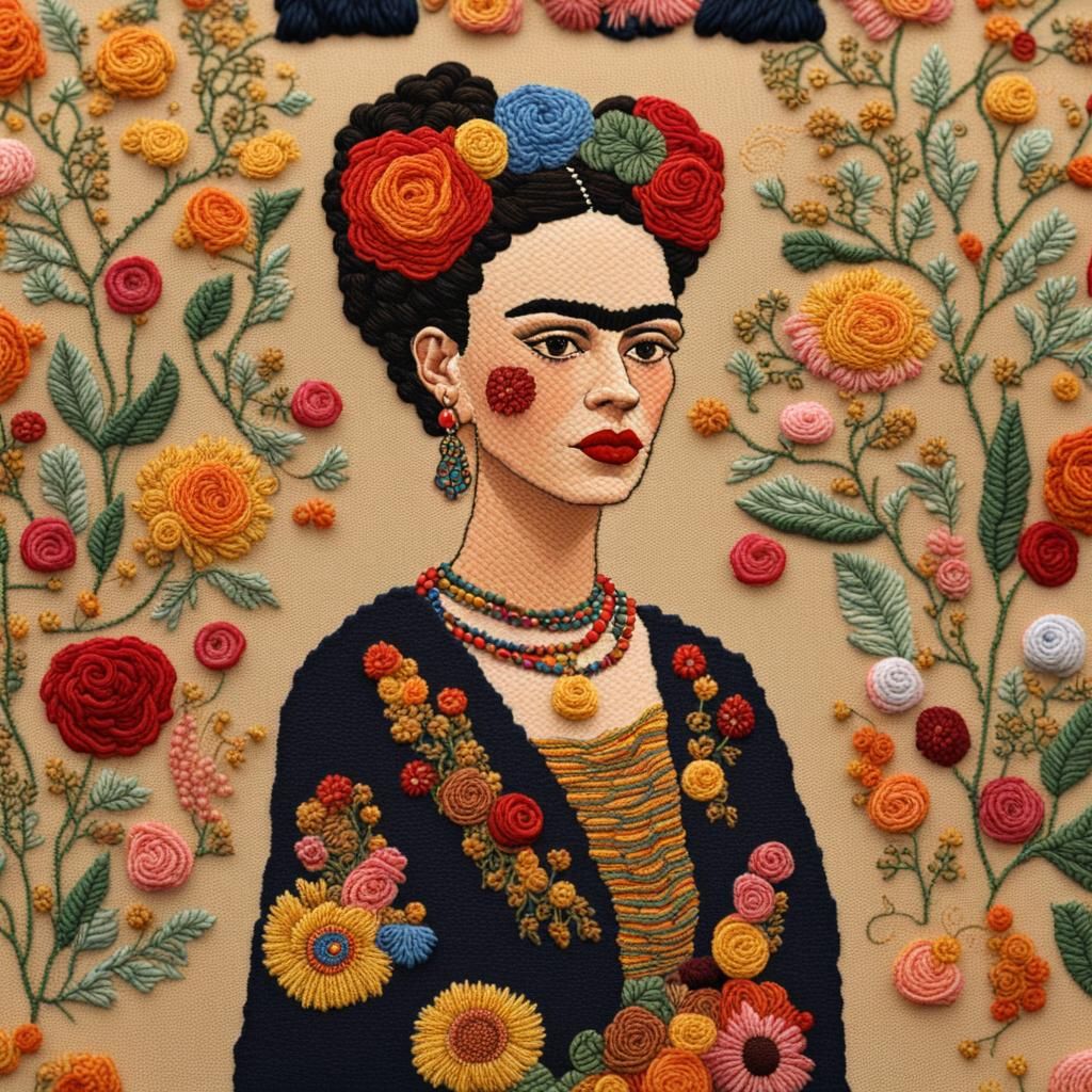 embroidery frida kahlo