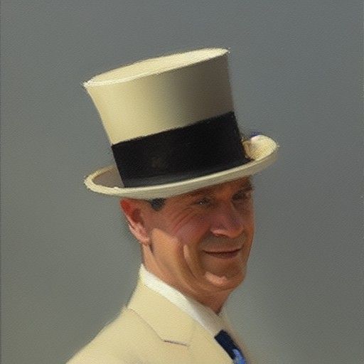 Classic Top Hat Oil Painting