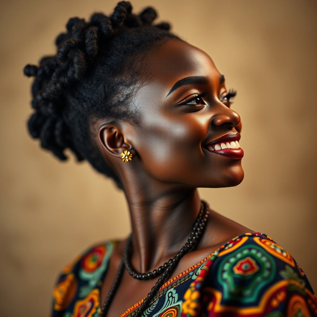 Nigerian Woman Portrait in Traditional Dress