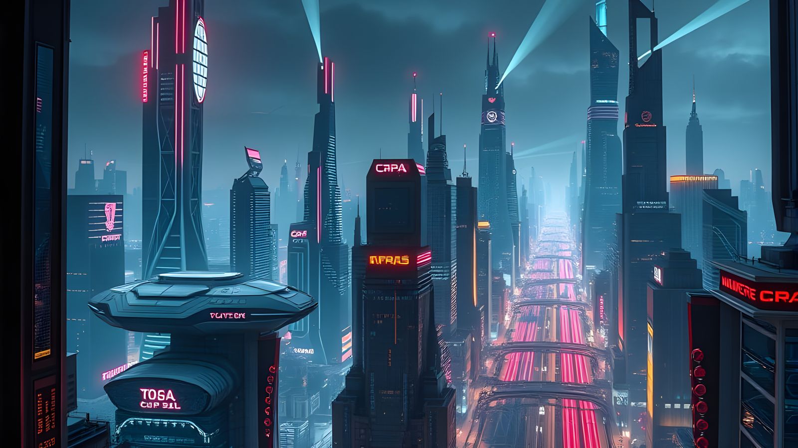 Futuristic City Illustration in Ultra Quality 8K