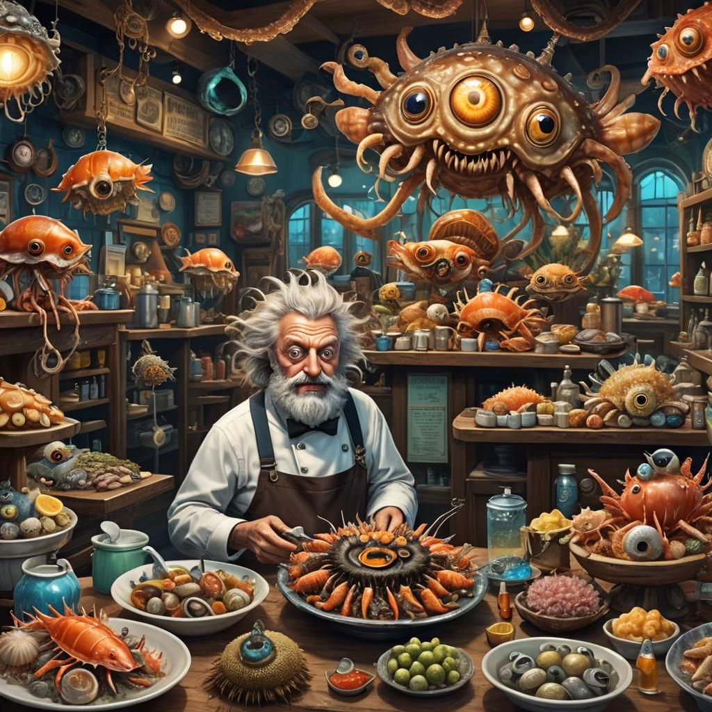 Googly-Eyed Seafood at the Sea Devil Fish Shop