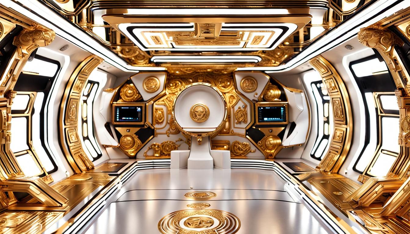 Versace-Inspired 3D Spaceship Design