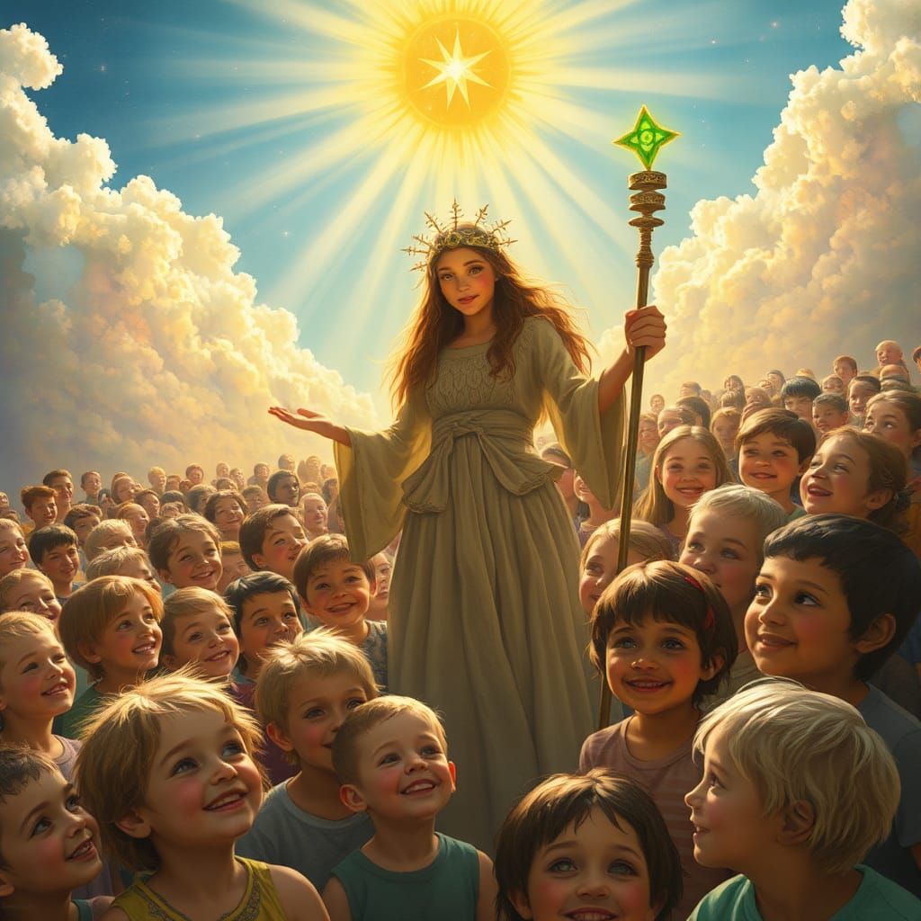 Radiant Children in Eternal Sunshine: A Surreal Gathering