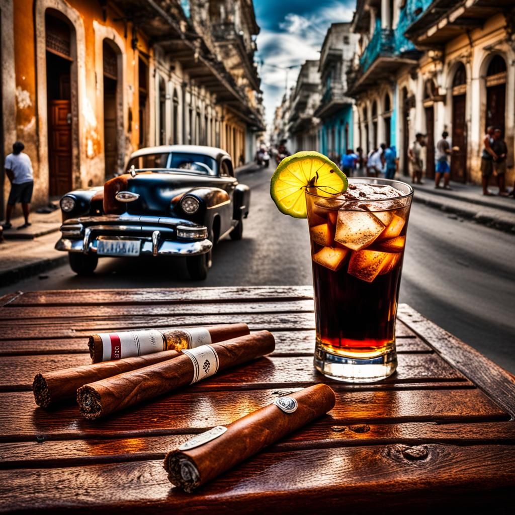 Cuba Libre Cocktail in Havana Streetbar