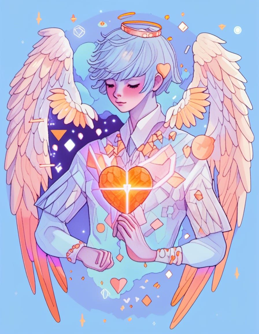 Ethereal Guardian in Pastel Blues