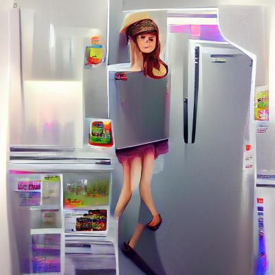 Empty Refrigerator Interior