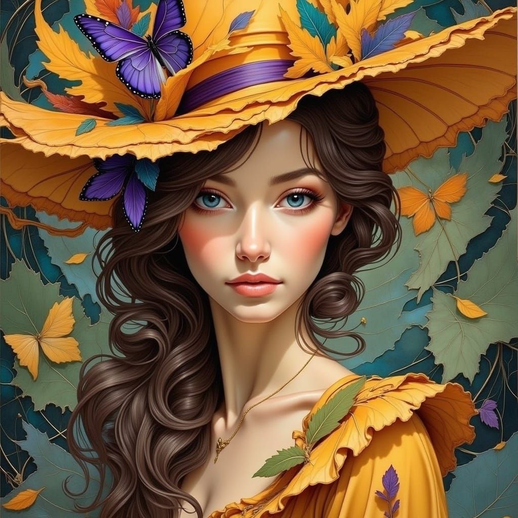 Autumn Goddess in Hoop Hat