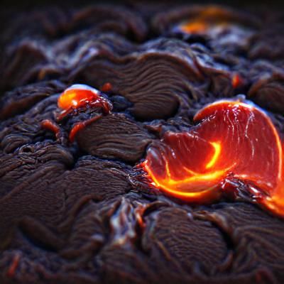 8K Resolution Image of Molten Lava Flow