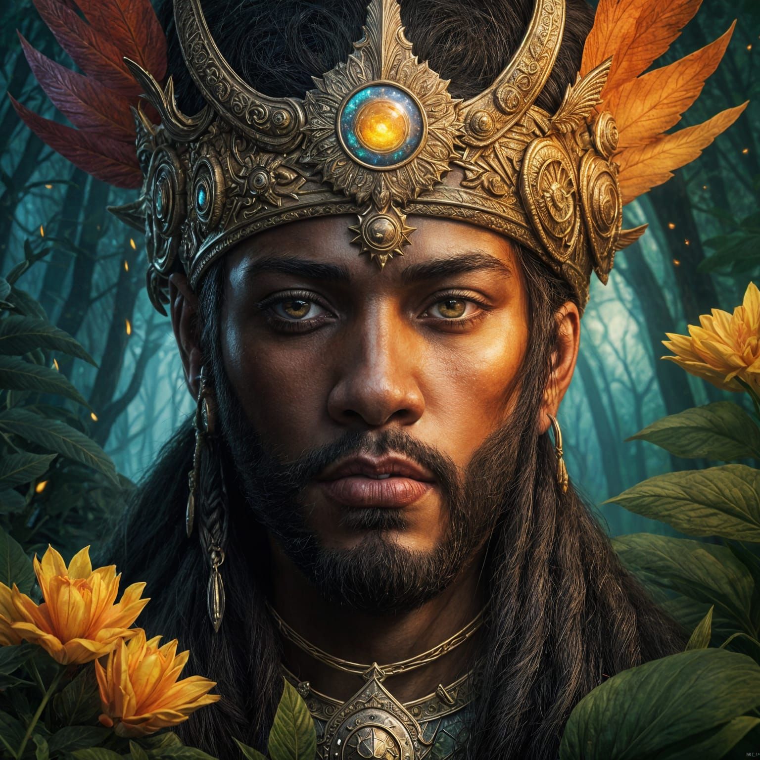 Moorglade Portrait in Hyperrealistic Splash Art Style