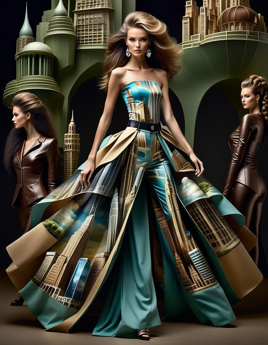 Avant Garde Metropolis: Pants with Overskirt