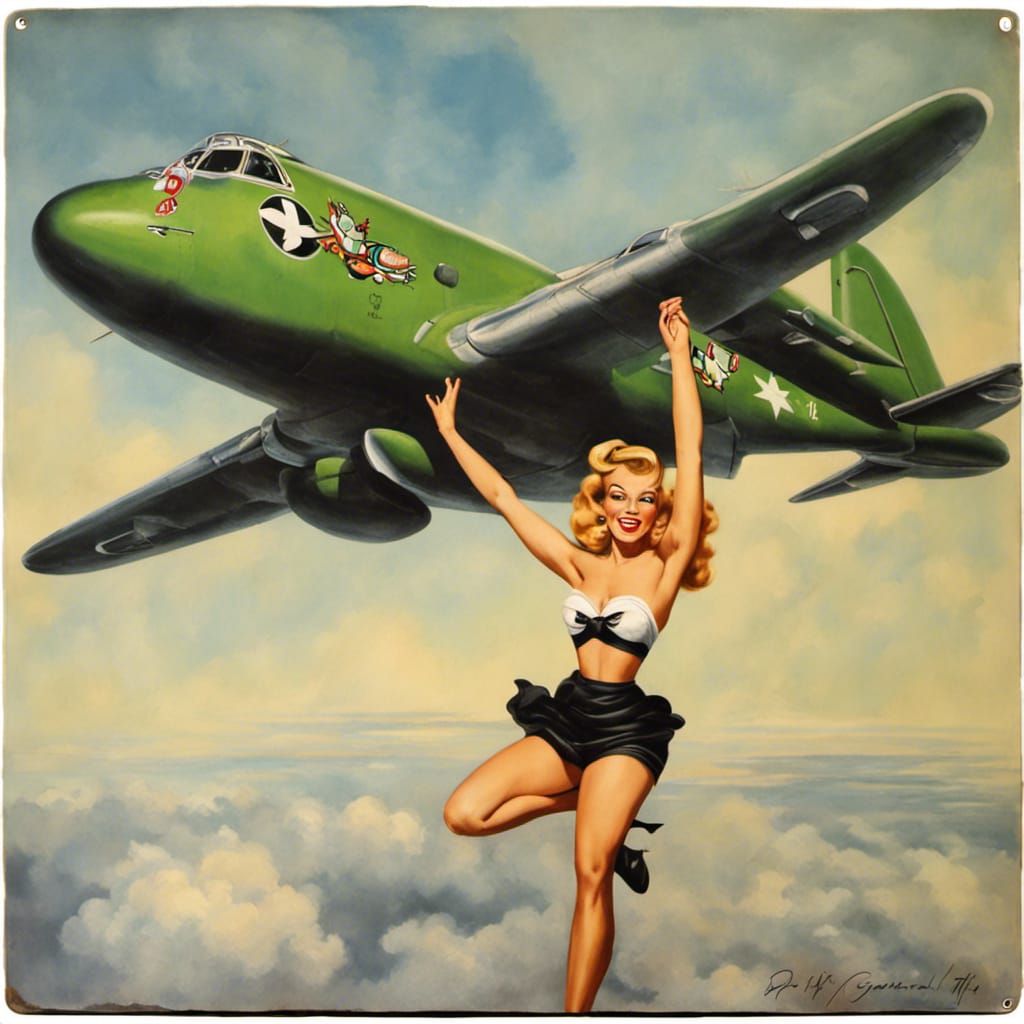 Kermit the Frog Pinup on B-52 Bomber