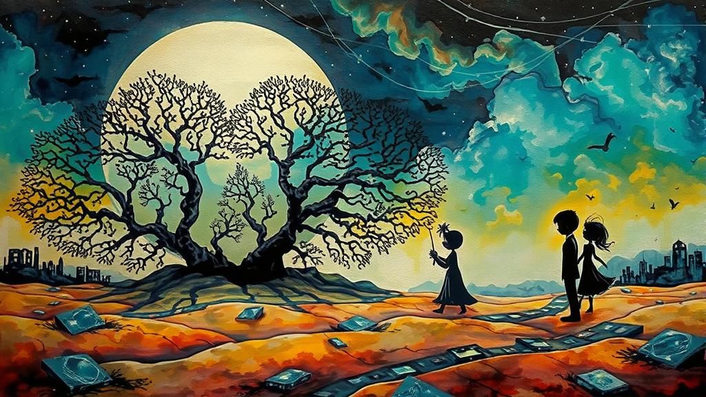 Dystopian World: Surreal Dreamscape of Political Intrigue