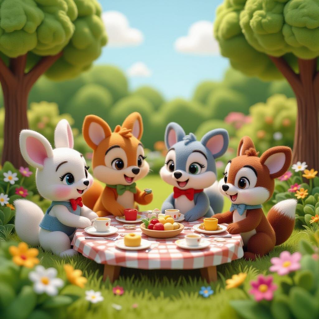 Rescue Rangers' Felted Garden Party