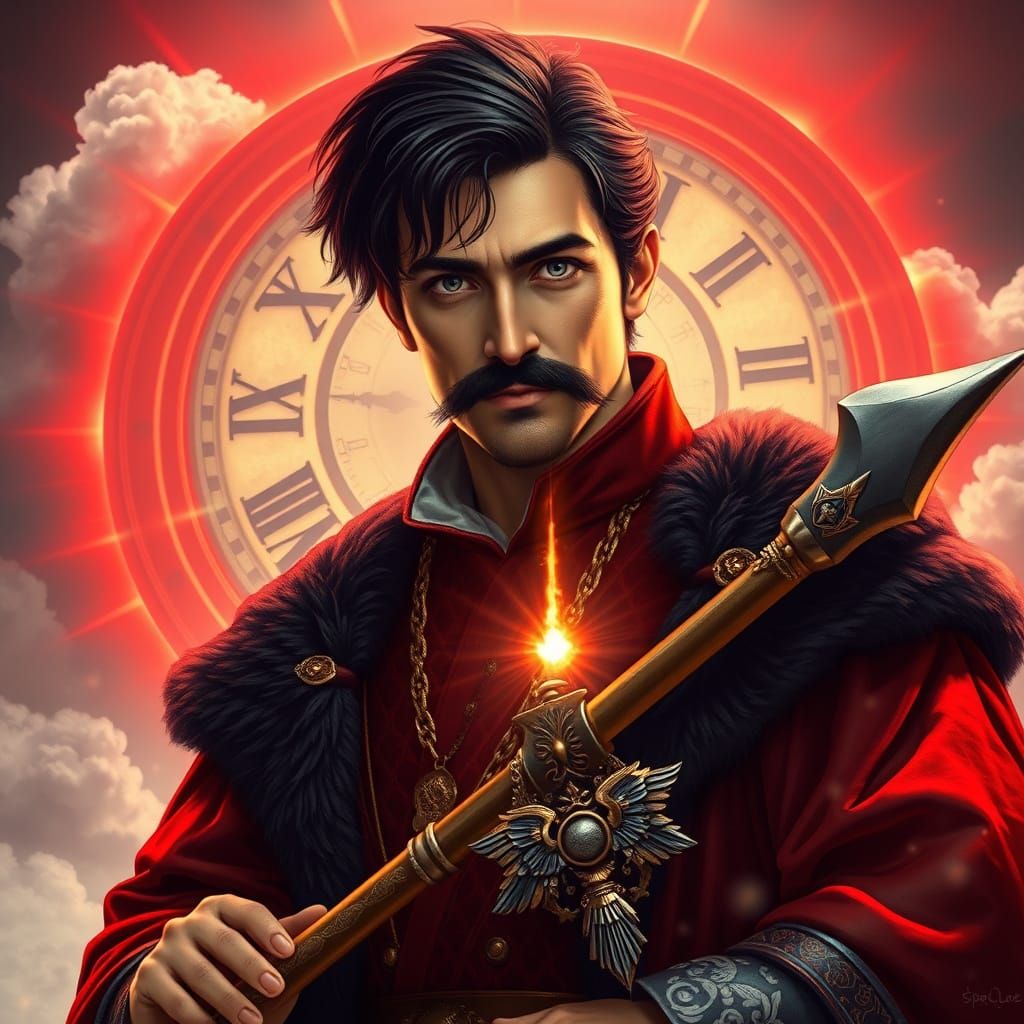 Cossack Warrior in Mystical Dimension, Digital Art