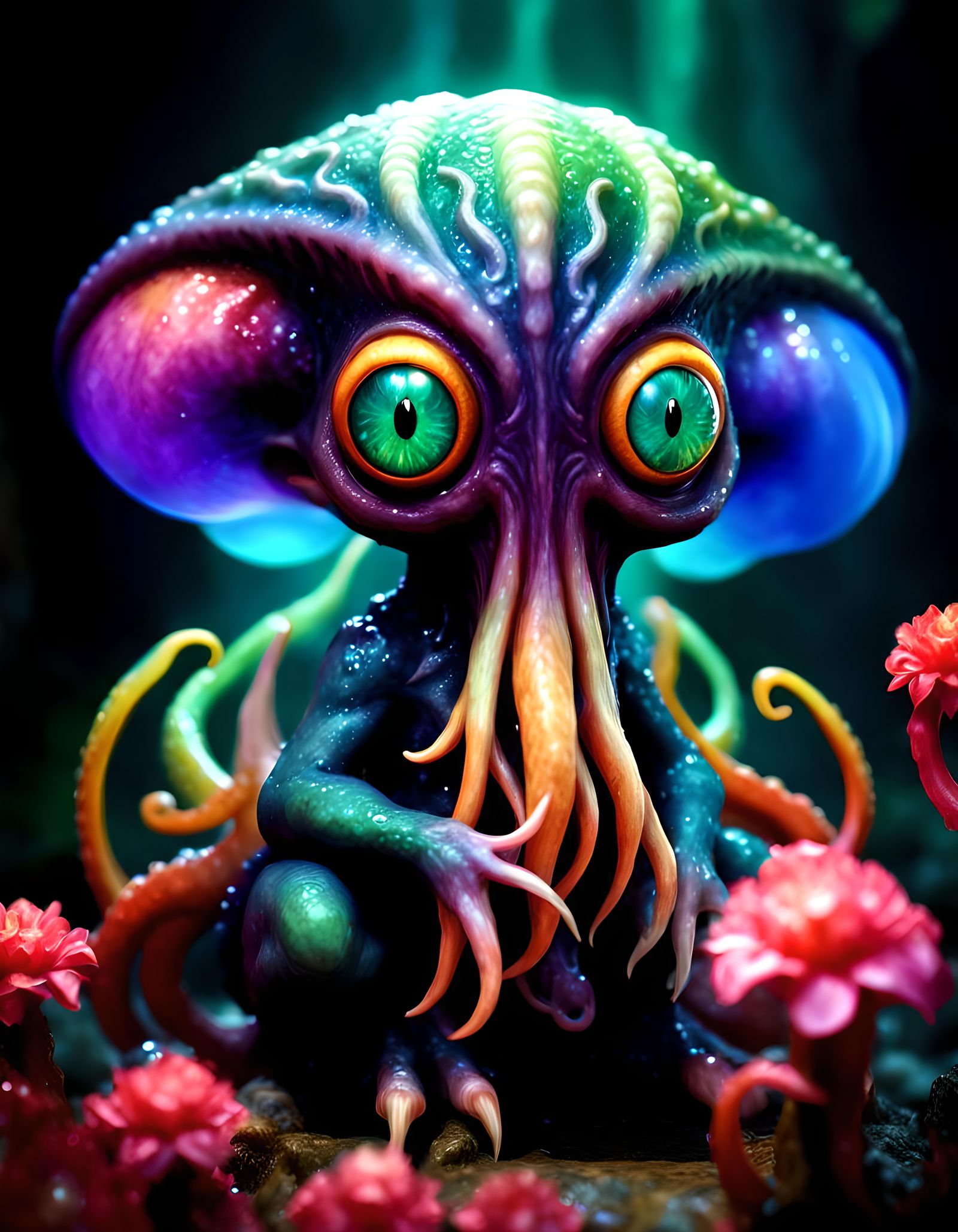 Adorable Eldritch God in High Fantasy Setting