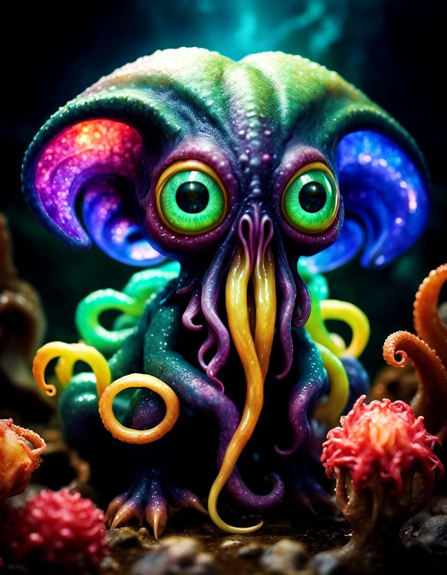 Adorable Eldritch God in High Fantasy Setting