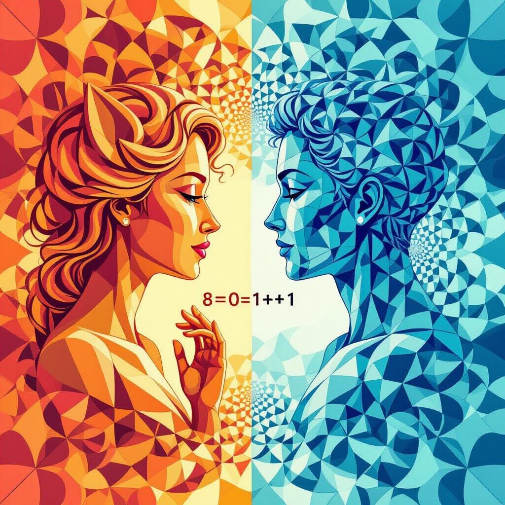 Abstract Fusion of Forms as Zentangle Pattern