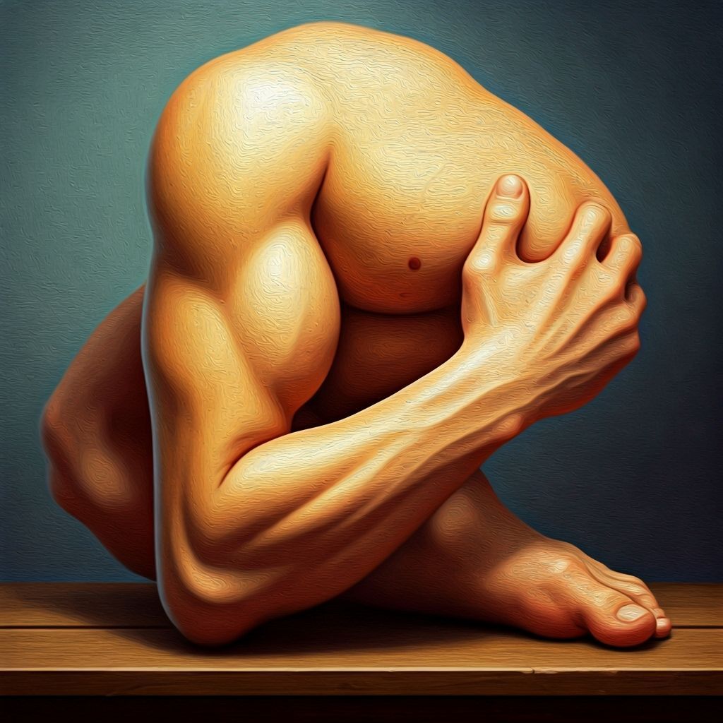 Vibrant Pop Art of a Funny Toe-Elbow Hybrid