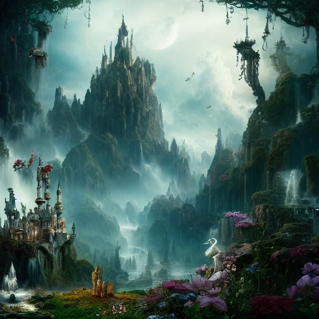 Epic Wonderland: A Detailed Digital Matte Painting
