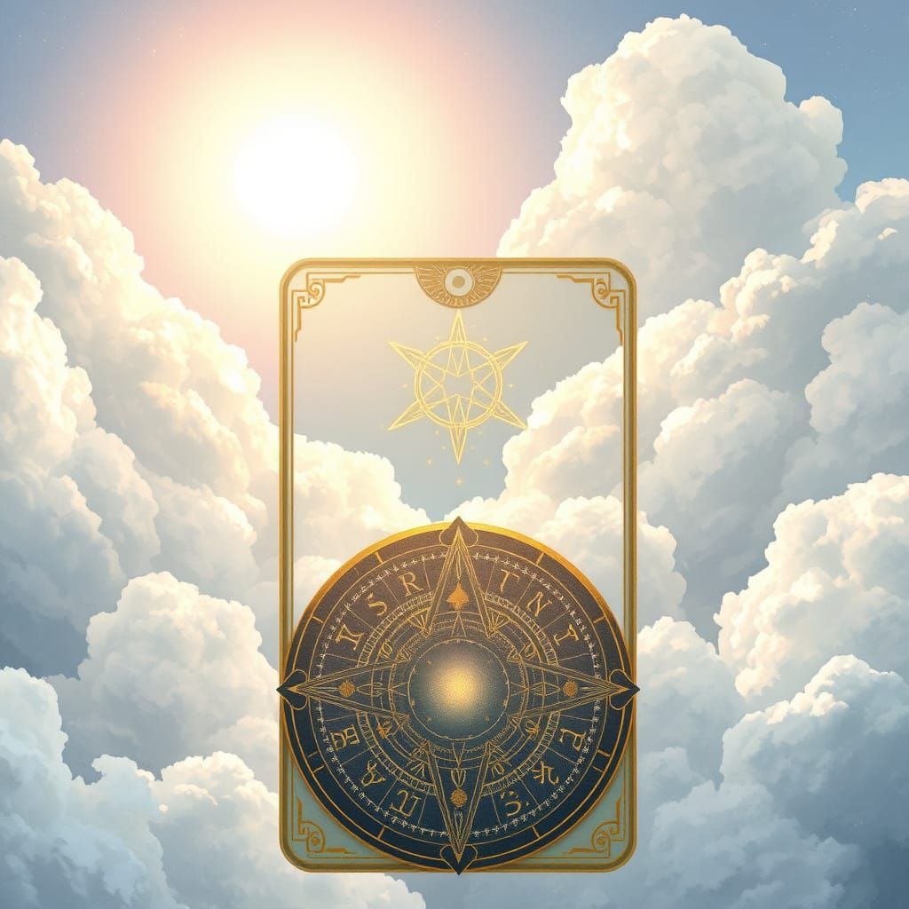 Ethereal Celestial Tarot Card Illustration