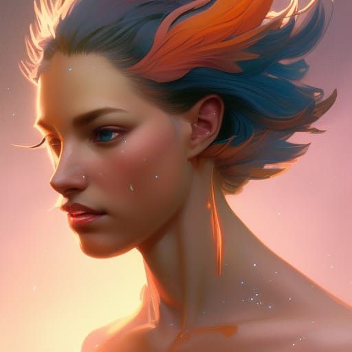 Detailed Phoenix Fairy Portrait in Unreal Engine 5