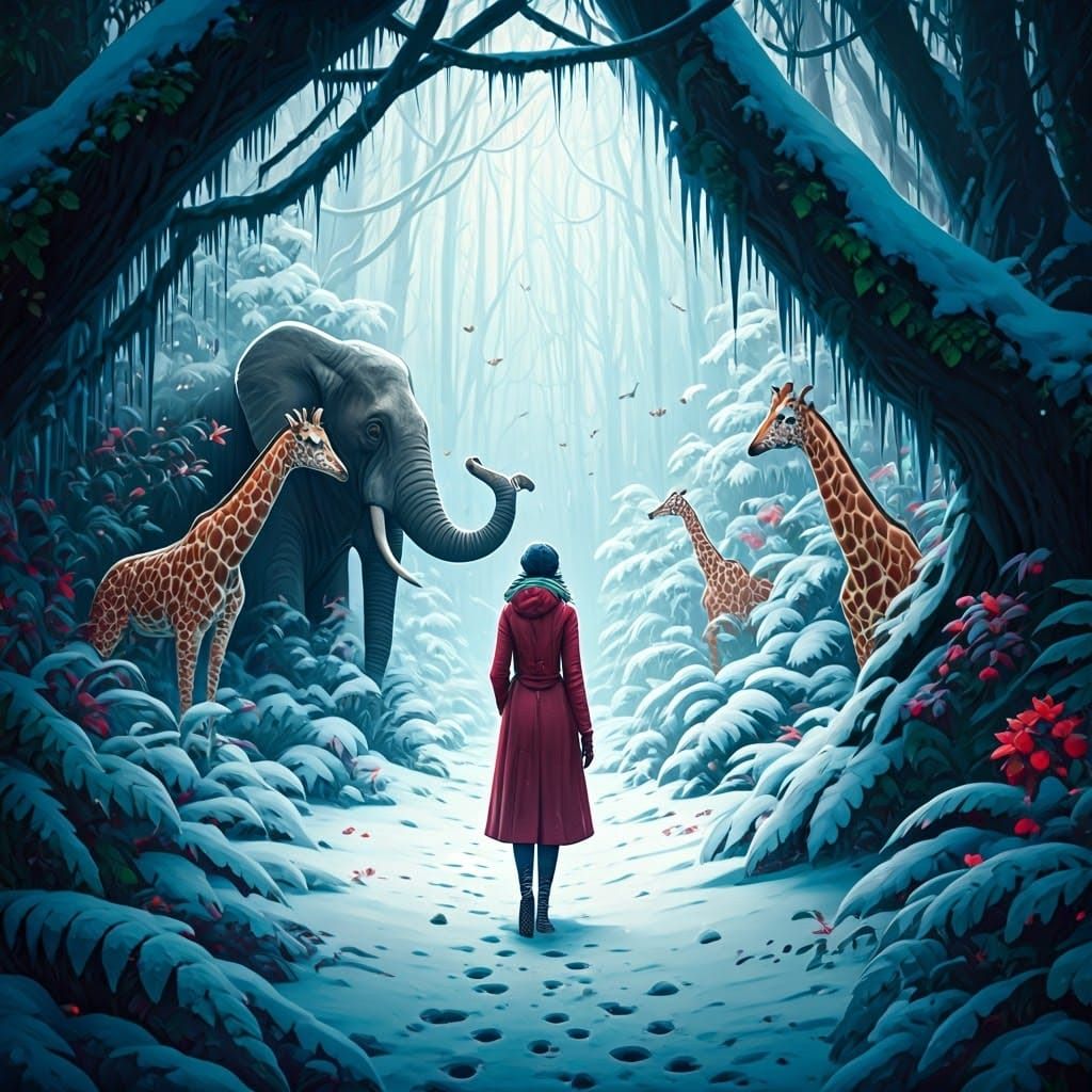 Snowy Jungle Fantasy Art